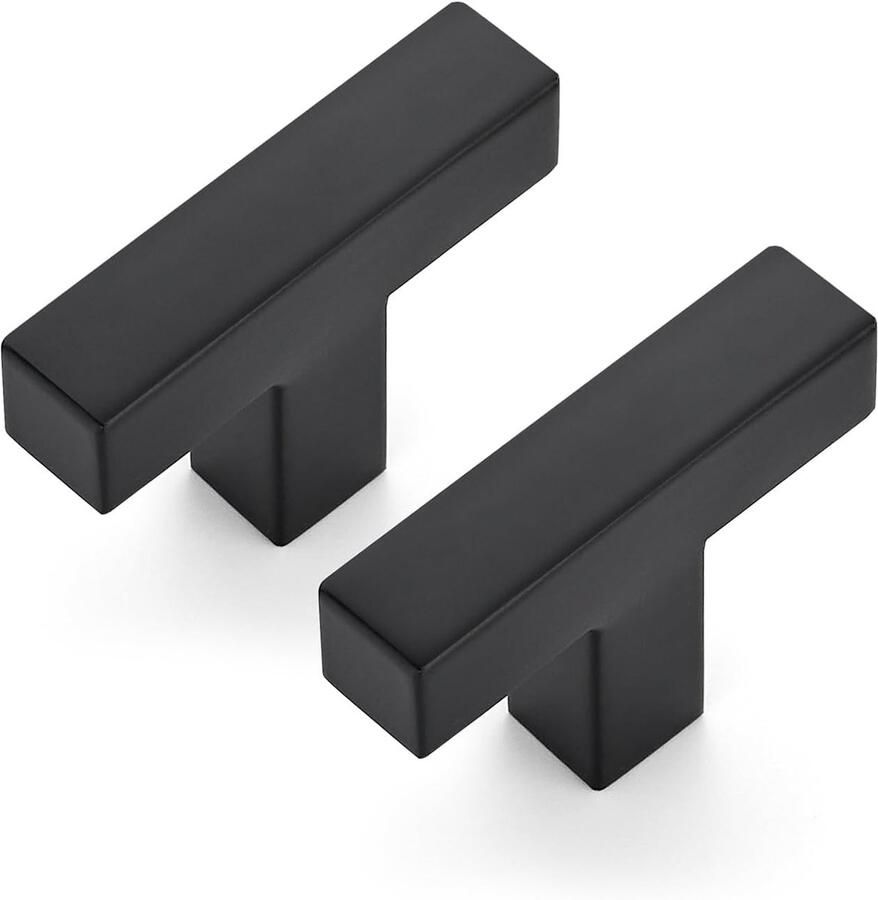 2-Pack keuken vierkante kastgrepen matte kastgrepen zwarte ladegrepen keukenkast hardware keukengrepen voor kasten kastgrepen ladegrepen (50 mm) zilver 50mm