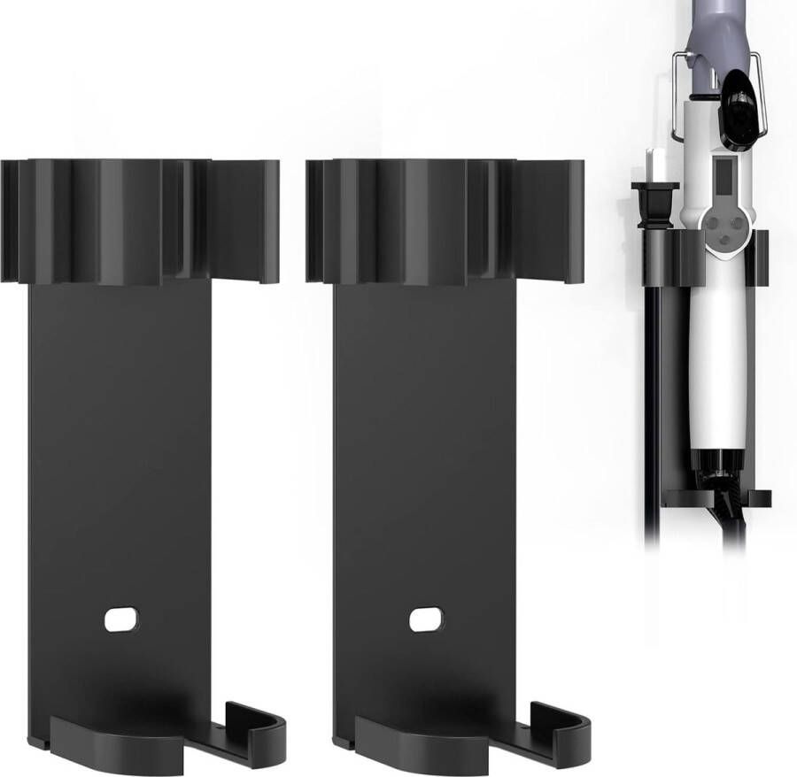 2-pack krultanghouder muurmontage haarstylingtool opbergorganisator kappers hangende standaard voor stijltangen krultangen stijltangen kammen (zwart)