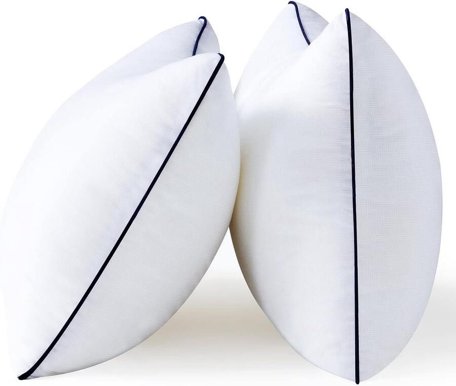 2-Pack Soft Pillows Hotel Quality Bed Cushion for Stomach Back and Side Sleeper Bouncy Medium Sturdy with Hollow Microfibre Filling Sleeping Pillow in Standard Size Supportive BedStory