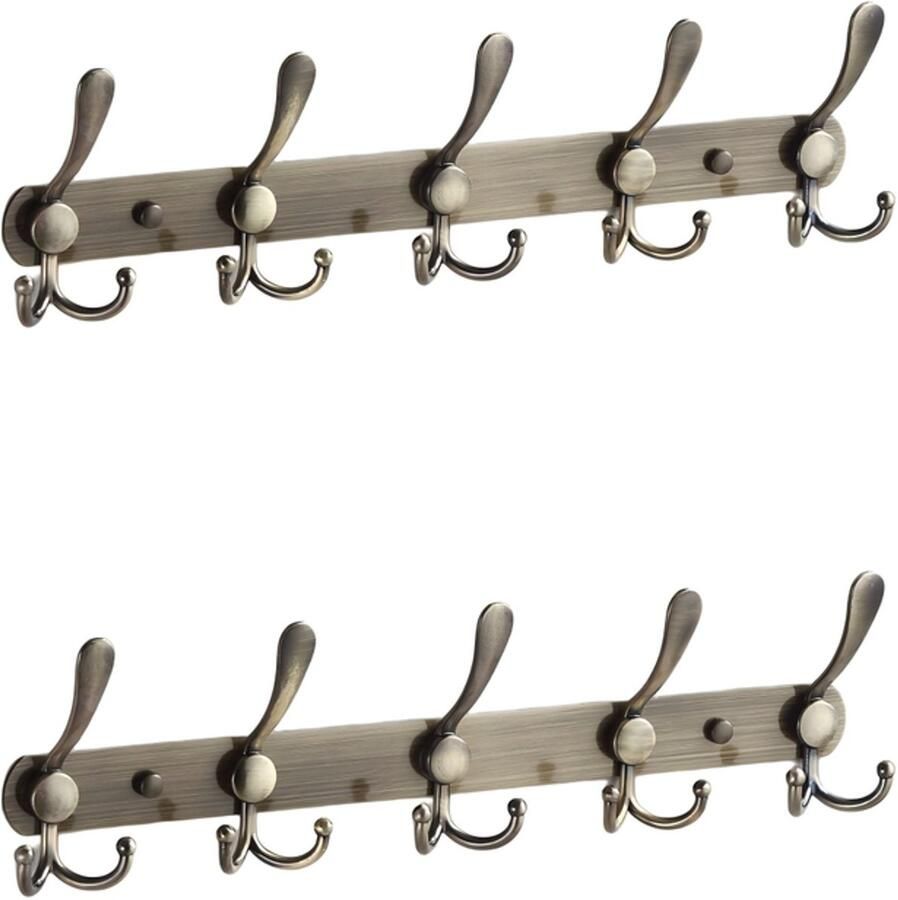 2-Pack wandgemonteerde kapstokken RVS kapstok Robuuste wandgemonteerde kapstok Premium design RVS wandgemonteerde kapstok 40*12 7*3cm-Cyaan