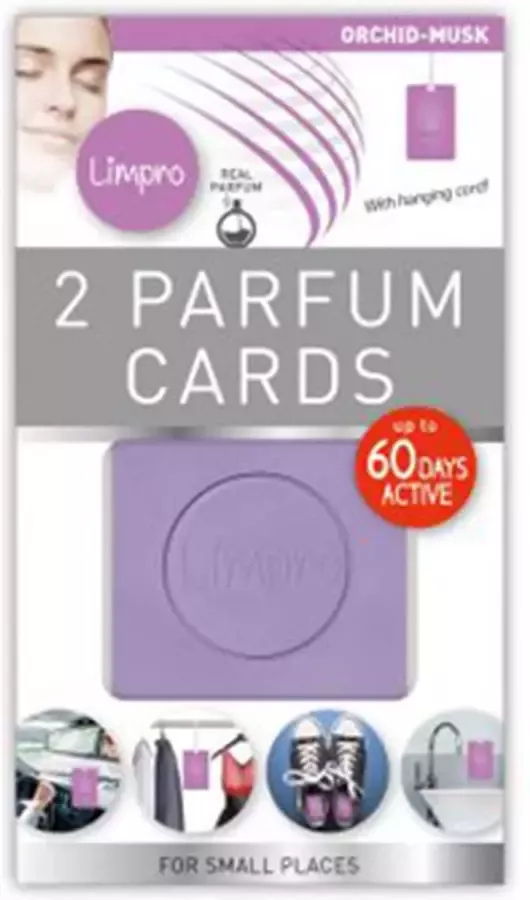 2 Parfum cards Geurzakje Auto luchtverfrisser Geurhanger Set van 2 Orchidee Musk geur Paars 16.5 x 9.5 Kledingkast Badkamer Schoenen