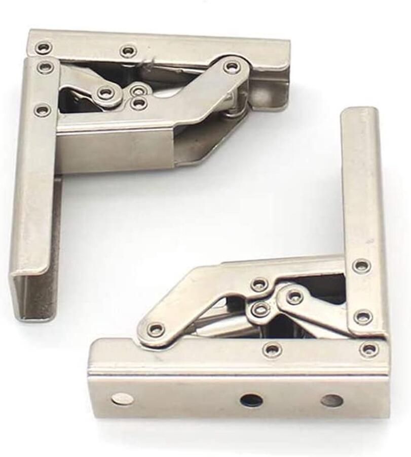 2 Pcs 90 Degree Cabinet Door Hinges Stainless Steel Folding Hinges Cabinet Hinges 90 180 Degree Opening Angle for Kitchen Cabinet Wardrobe Cupboard Door