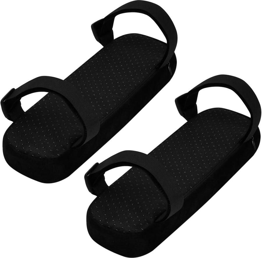 2 Pcs Armrest Pads Pressure Relief Memory Foam Non-Slip Office Chair Removable Elbow Pad voor Elbow en Forearm Support (black)