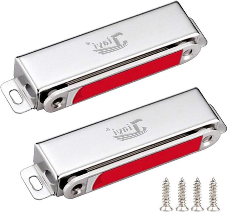 2 Pieces 40kg Magnetic Door Catcher Cabinet Magnet Strong Latches Hardware Stainless Steel Heavy Duty Kitchen Wardrobe Door Closer Closures
