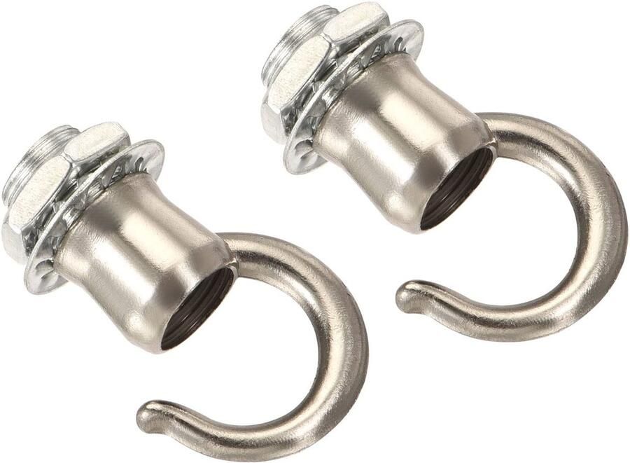 2 plafondhaken van legering accessoires voor hanglampen houders voor kroonluchters licht en lantaarns ideaal voor keuken thuis (nikkel 2 x 2 8 x 2 8 cm)