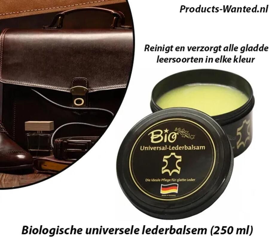 2 Potten Biologische Lederbalsem Reinigt en Verzorgt Alle Gladde Leersoorten Spullen