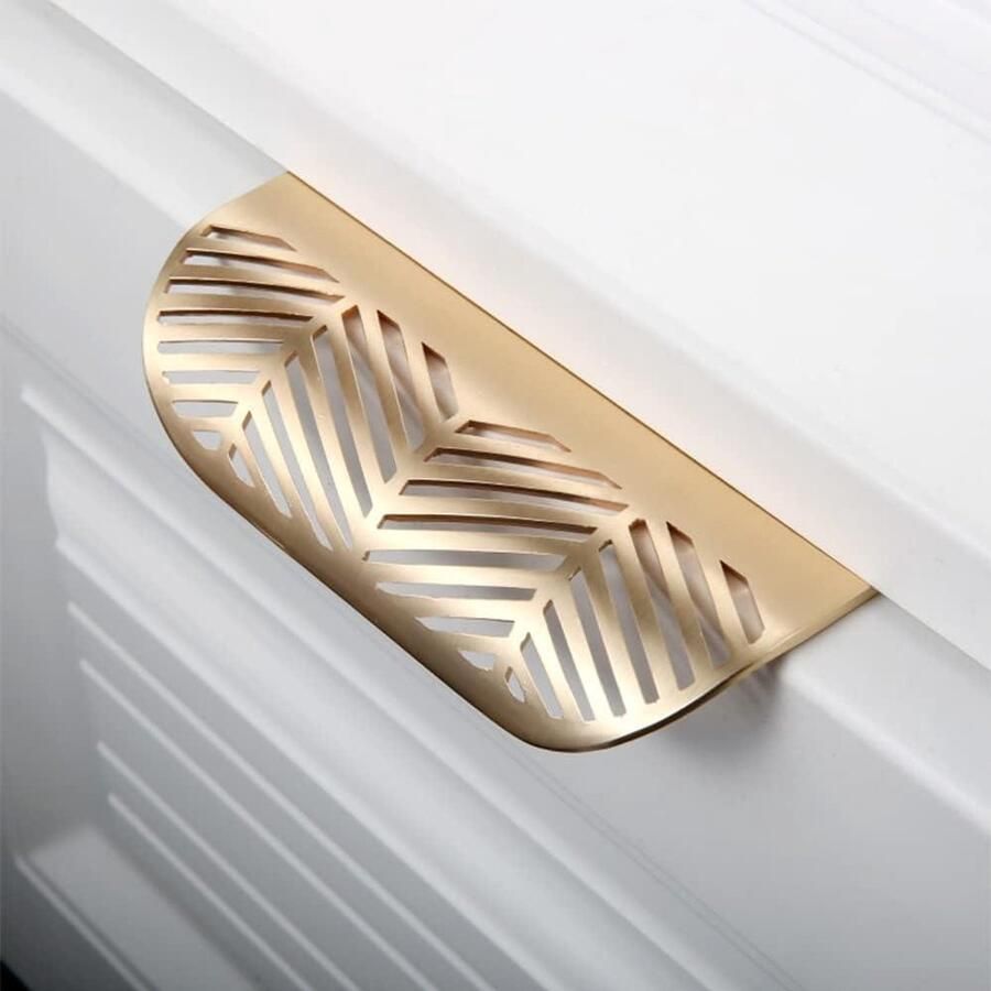 2 STKS 117mm* 44mm Bladvormige Deur Pull Handvat Keuken Kast Lade Kast Handgrepen Knoppen Hardware Decoratieve Meubelknoppen