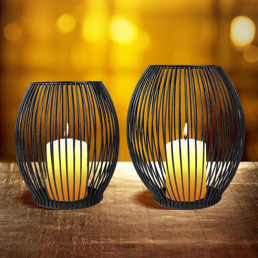 2 stks kandelaar stok kaars zwart metaal vintage voor stokkaarsen decoratieve kandelaar huis rond voor pilaarkaarsen in bruiloft woonkamer storefactory kaarsen stand tafel decoratie set van 2
