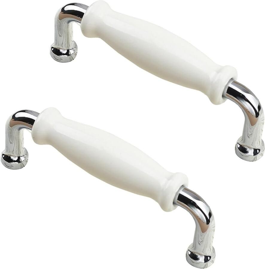 2 STKS Kast Handvat Keramische Zinklegering Kast Handvat Keuken Lade Deurgrepen Deurknoppen voor Vervanging Lade Keukenkast Badkamerkast Garderobe Deur (Hole Centre: 96 mm)
