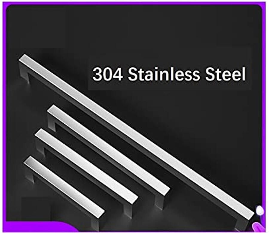 2 Stuks 224mm Meubelgrepen Zilver Modern Roestvrij Staal Kastgrepen voor Keuken en Laden