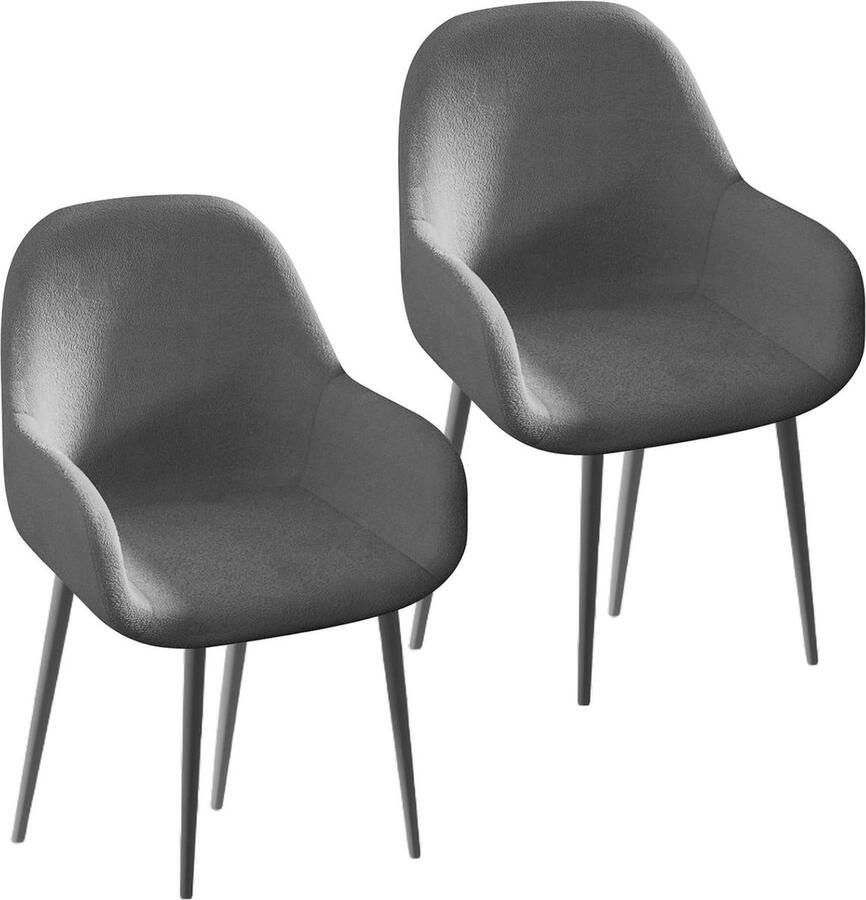 Allecto Plus Stoelhoezen 2 stuks Afneembare fauteuilhoezen Stretch Stofdicht Wasbaar Geschikt voor eetkamer en woonkamer Bruiloft en feesten decoratie Lichtgrijs Hoogwaardige kwaliteit - Foto 2