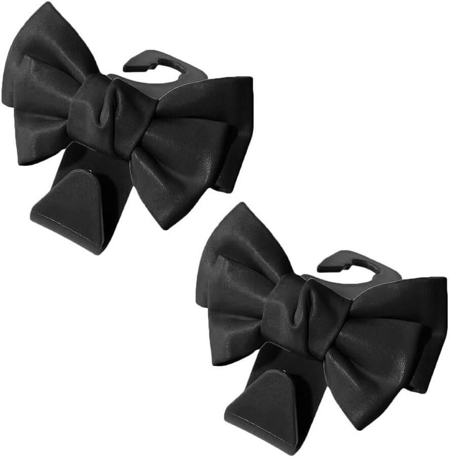 2 Stuks Auto Organizer Haken Tassenhaak Telefoonhouder Opberghaak Rugleuning Organizer- Autostoel Hangers Auto Kapstok Waterfles Houder Zwart– Multi wandhaakjes – Muur haak – Deurhaak-Vlinder