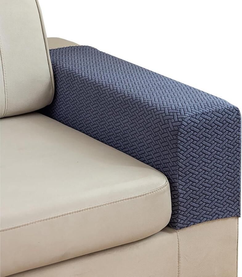 2 stuks bank armleuninghoezen voor banken bank armleuninghoezen wasbare armleuningen relaxfauteuil hoezen stretch armleuninghoezen voor banken (Marineblauw)