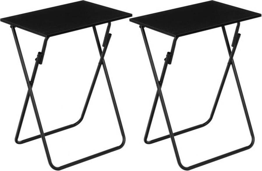 2 stuks bijzettafel 48 x 36 x 65 zwart Laptoptafel Nachtkastje hout Bedtafel Badplank salontafel kleine koffietafel met verstelbare voeten nachtkastje voor kleine ruimtes industrieel ontwerp woonkamer metalen frame zwart