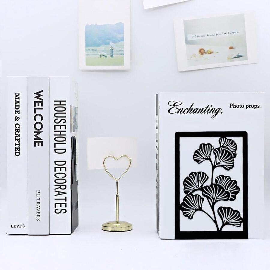 2 Stuks Boekensteunen van Metaal Antislip Rubberen Voeten Voor Boekenkast en Planken