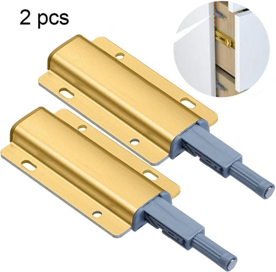2 stuks Buffer druksnappers Druksnapper Deurbuffer Magneetsnapper Deursluiter Geen behoefte aan handvatten Voor keukenkast en keukenlades