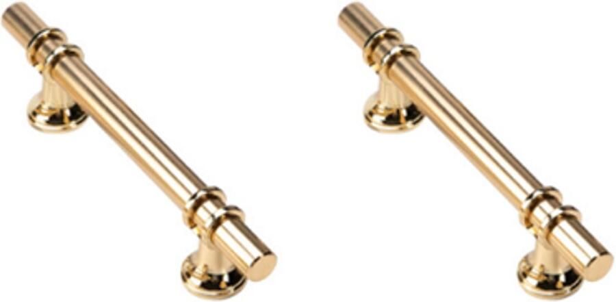 2 stuks Handgreep 96mm Hartafstand goud RVS+kunststof Handgrepen keukenkastjes Handgrepen voor deurtjes Handgrepen Kast Handgreep keukenkastjes Handgreep kast Meubelbeslag
