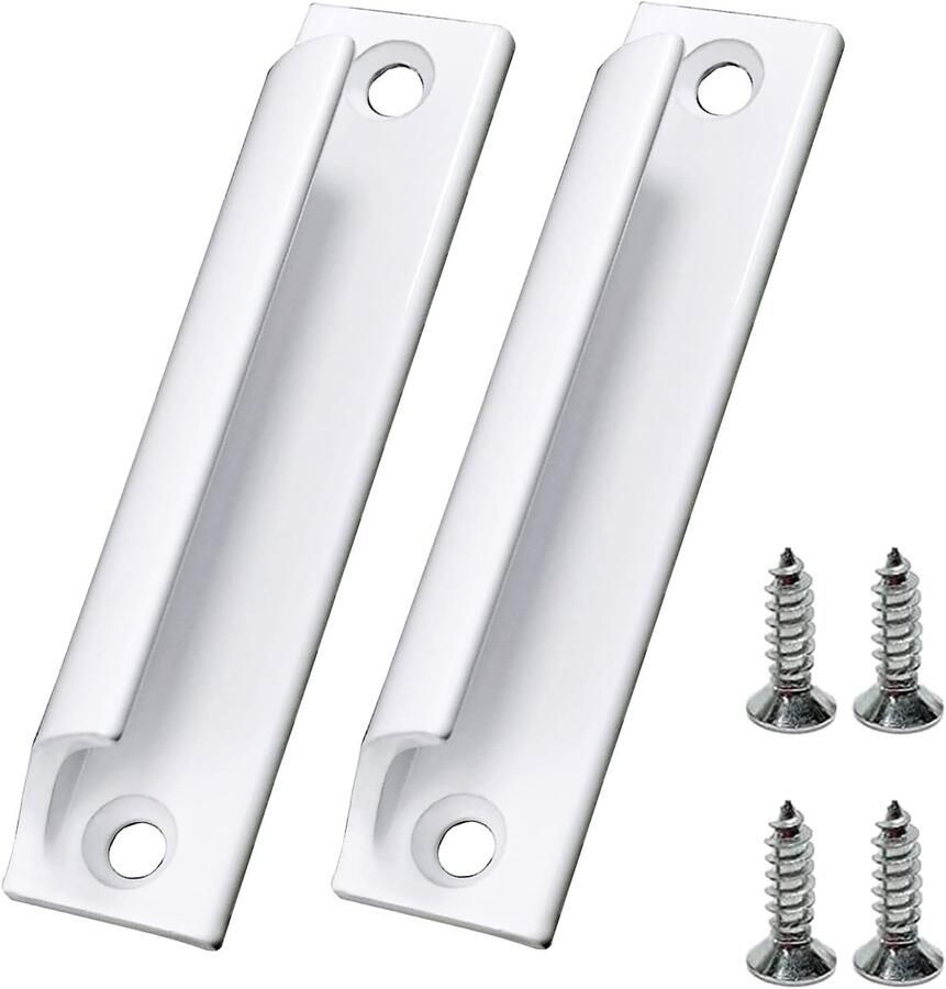 2 stuks Ladegreep Kastgreep Handgreep Vierkant Aluminium legering Handvat voor Kast Keukenkast Lade Of Deurtje Keukengreep Meubelgreep Kastgreep wit Vierkante Moderne Greep Inclusief Schroeven