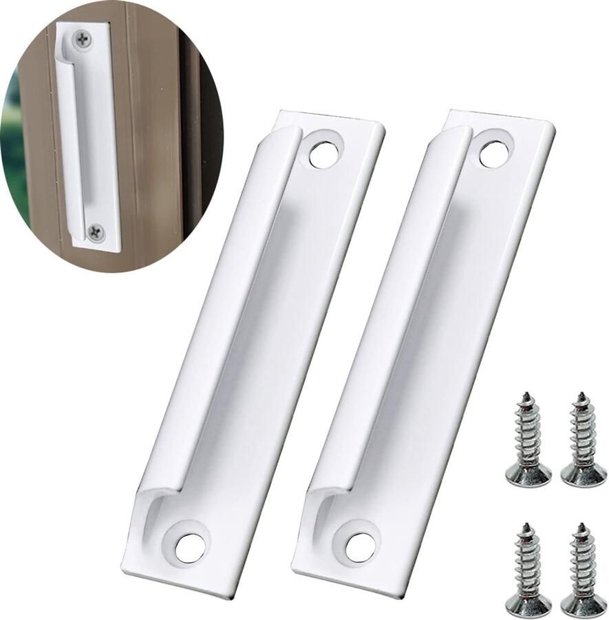 2 stuks Handgreep Vierkant Keukengreep Meubelgreep Kastgreep wit Vierkante Moderne Greep Inclusief Schroeven Aluminium legering Handvat voor Kast Keukenkast Lade Of Deurtje