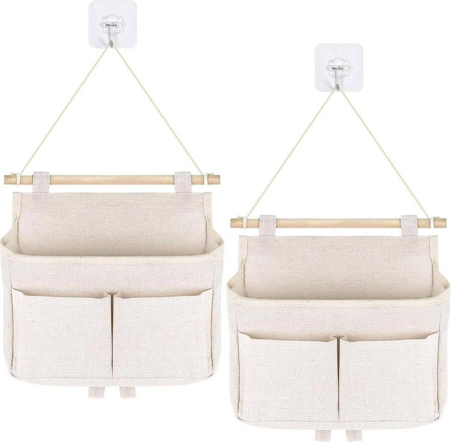 2 stuks hangende opbergtassen 3 vakken met kleefhaken opvouwbare hangtas deurorganizer voor kinderkamer voor thuis kantoor winkel camper