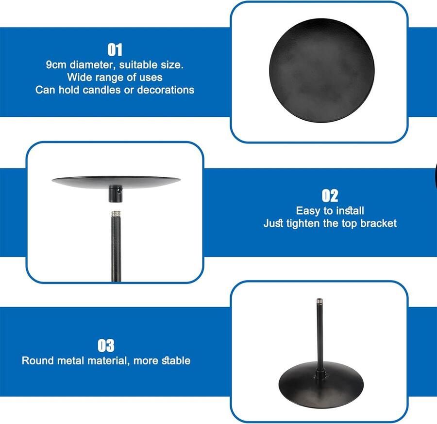 2 stuks kaarsenstandaard stompkaarsen hoogte 7 cm en 10 cm zwarte metalen kandelaarset kaarsenbord vintage grote stompkaarsenhouder kaarsenhouder voor tafel vakantie woonkamer accessoires