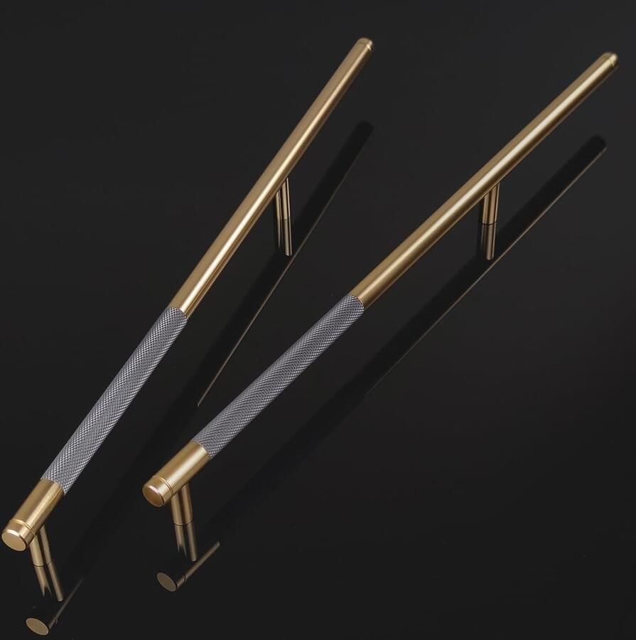2 Stuks Kastgrepen Goud Moderne Handgrepen Meubelgrepen 256mm Gatafstand Deurgrepen Keuken Ladegrepen Vintage Handgrepen Voor Keukenkasten Commode Kast (Goudgrijs) - Foto 5