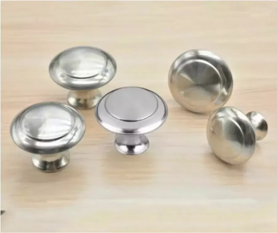 2 Stuks kastknop Rond Zilver 27 mm Industrieel Modern Deurknop Keukenkast Kledingkast Meubelbeslag Pax kast