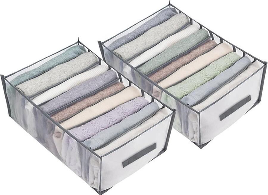 2 stuks kleding opbergdozen opvouwbare lade opbergdozen ondergoed opbergdozen sectionele opbergroosters garderobe opbergdozen lades kunnen sokken ondergoed stropdassen kleding opbergen 32x25x20cm