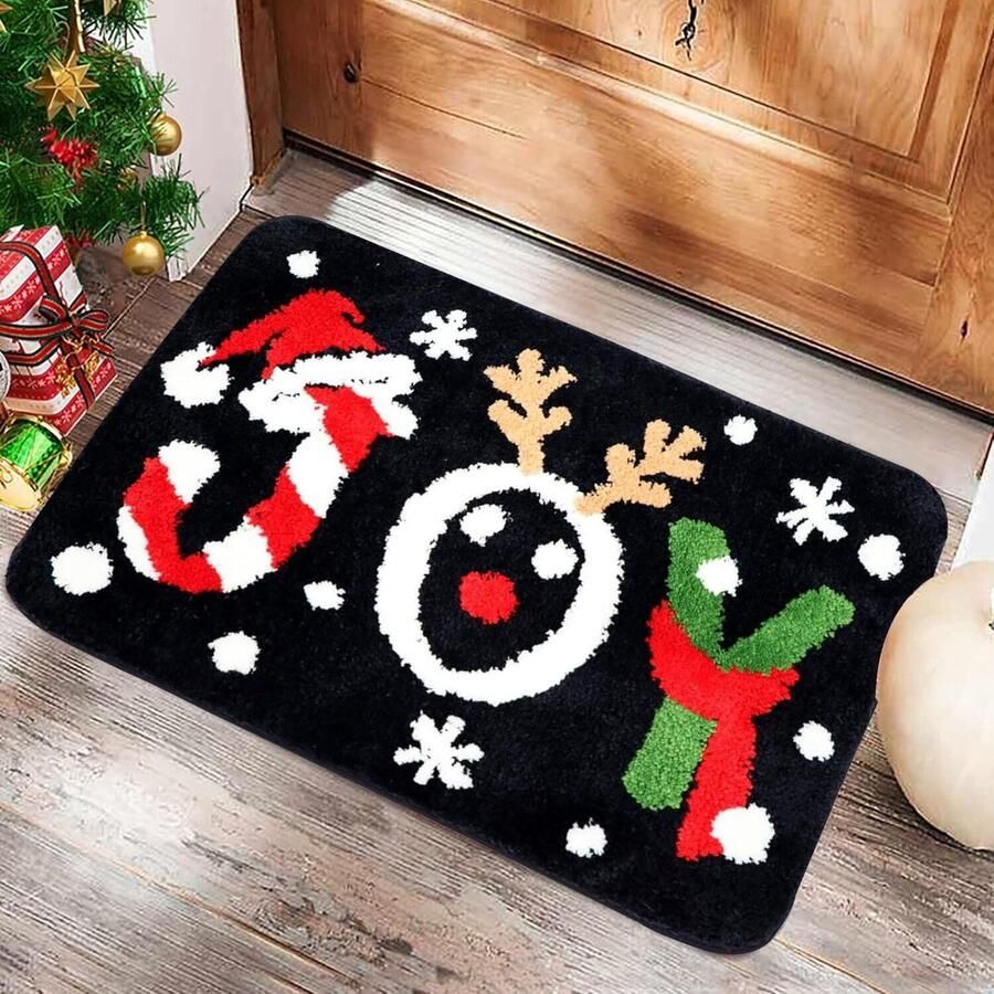 2 stuks Luxe Kerst Vloerkleden– Feestelijke Design – Antislip Zacht en Waterabsorberend -40x60 cm - Foto 2