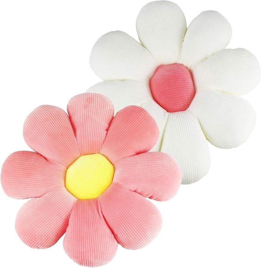 2 stuks madeliefjeskussen vloerkussens voor kinderen schattige kussens bankkussens 38 cm esthetische kussens voor auto thuis sofa stoel