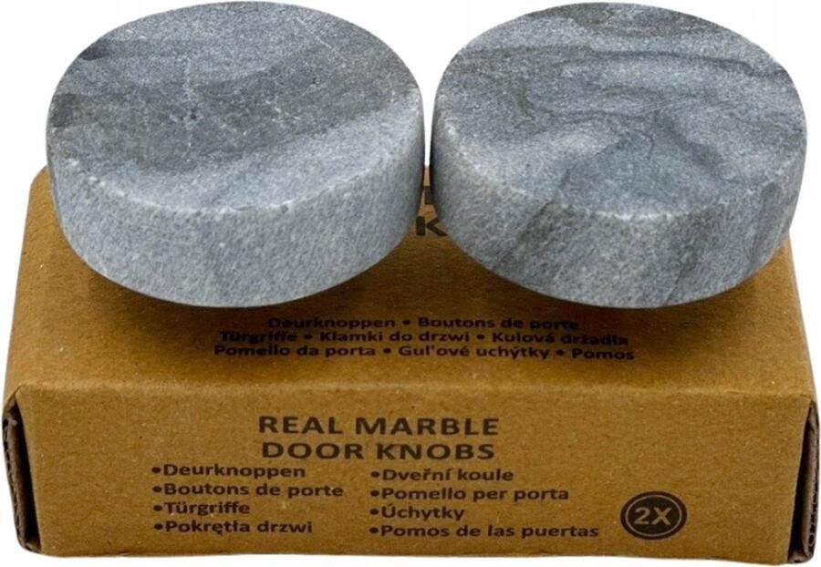 2 Stuks Marmeren Meubel Handgreep grijs Ronde Marmeren Meubels Handvatten Decoratie Kledingkast Deur Lade Keukenkast