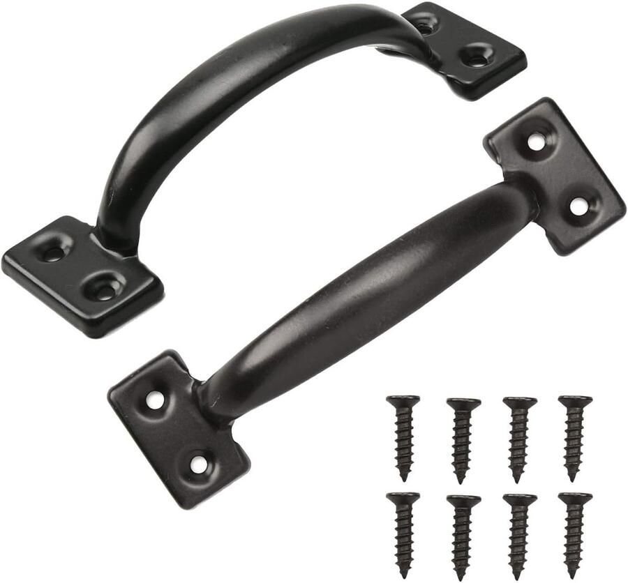 2 stuks (ongeveer 13 8 cm) Handvat Zwarte Deurgreep Metalen Keukenkast Meubels Garderobekast Medicijngreep Zwarte Deurbeslag