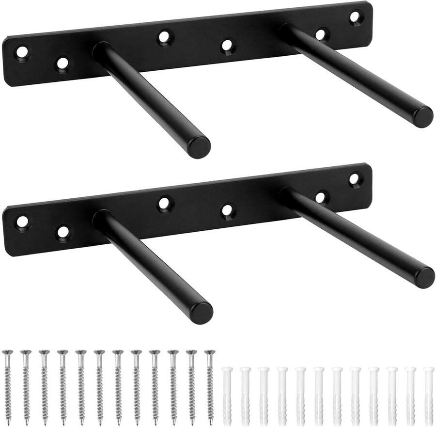 2 stuks onzichtbare plankbeugels 150 mm massief ijzeren zwevende plankbeugels voor wandmontage decoratie kastmeubilair