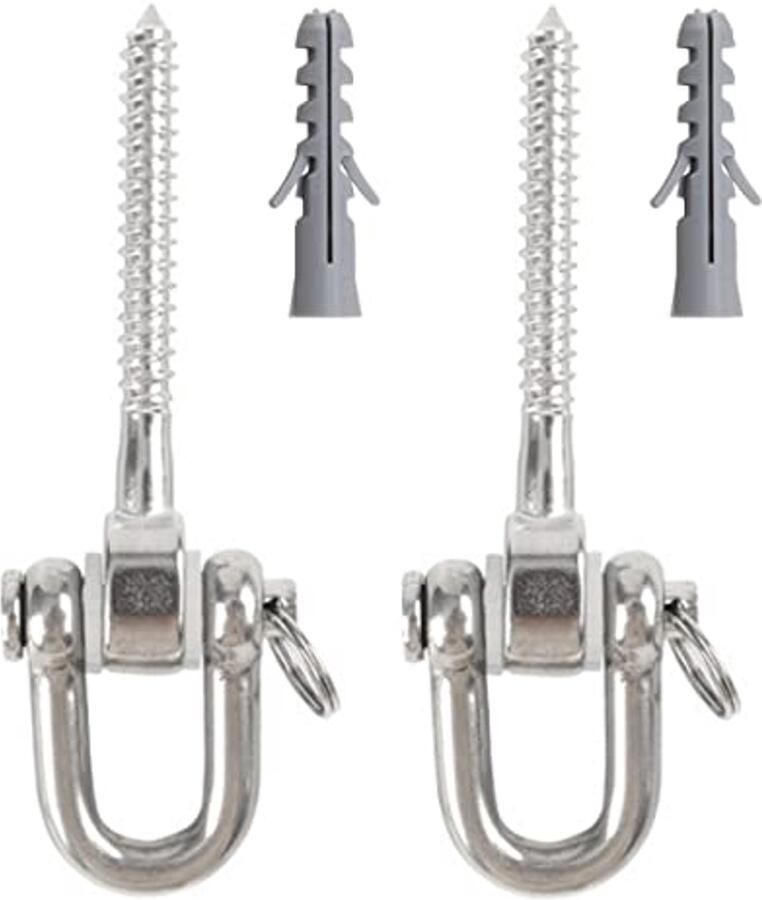 2 Stuks Roestvrijstalen Schommelhangers Hangset voor Veranda Schommel Hangstoel en Gymnastiekringen