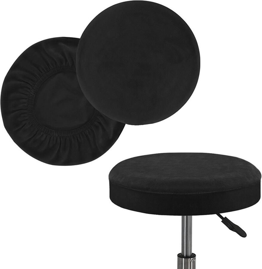 2 Stuks Rond Stoelhoezen Hoes Tabouret Krukhoes Elastische Stoelhoezen Cover For Bar Stool Round Stofdicht Krukhoes Hoes Voor Krukken Tabouret Hoes Wasbaar Diameter 36-40 Cm Voor Barkrukken En Werkbankstoelen