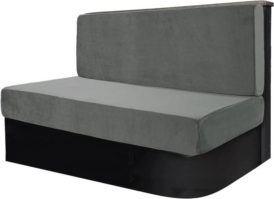 2 Stuks RV Dinette Kussenhoezen Fluweel Stretch Elastische Camper Kussenhoezen