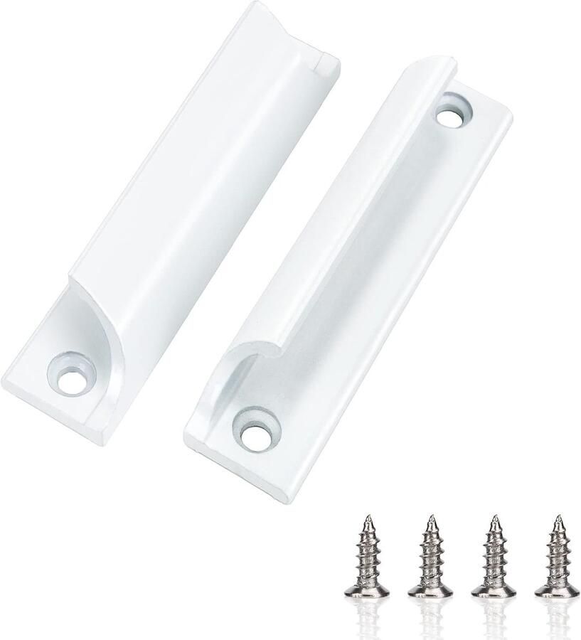 2 Stuks Schuifdeur komgreep Schuifdeurgreep Meubel Handvat Meubelbeslag Handgrepen Keukenkastjes Handgrepen voor Deurtjes Wit