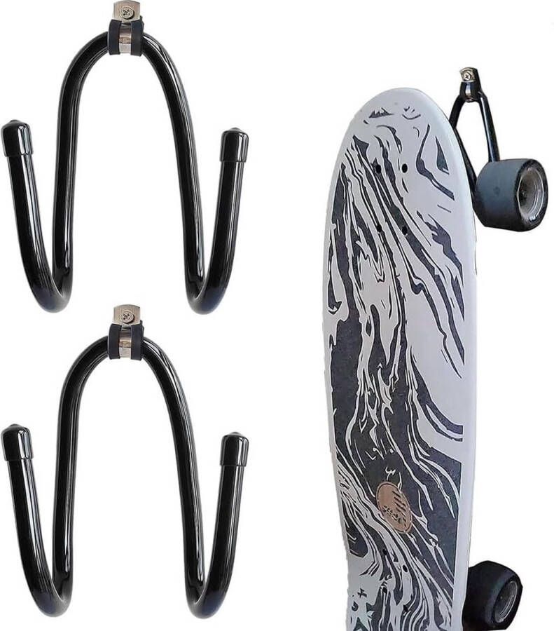 2 stuks skateboard-muurbeugel skateboard wandrek display rek skateboardhouder muur met schroeven voor skateboard longboard pennyboard klassieke wandhouder gitaarstandaard