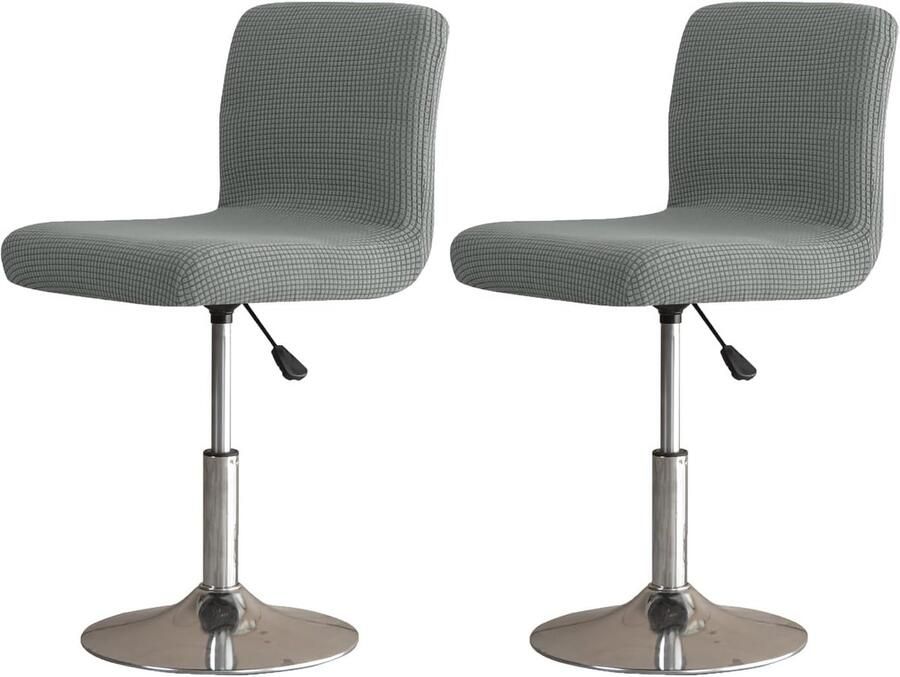 2 Stuks Stoelhoes Deksel Van De Kruk De Rugleuning Van De Elastische Riem Deksel Van De Krukje Wasbare Stoelhoes Geschikt Voor Hoogbenige Barkruk Stoelhoes Donkergrijs