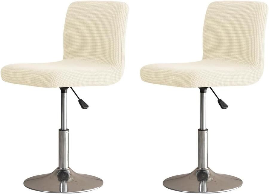 2 stuks stoelhoes deksel van de kruk de rugleuning van de elastische riem deksel van de stoel wasbare stoelhoes geschikt voor hoogbenige barkruk stoelhoes beige