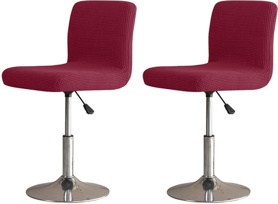 2 Stuks Stoelhoezen Barkrukkenhoezen Stretch Met Rugleuning Hoezen Voor Barkrukken Bar Wasbare Stoelhoes Geschikt Voor Hoge Barkrukken Stoelhoezen (wijnrood)