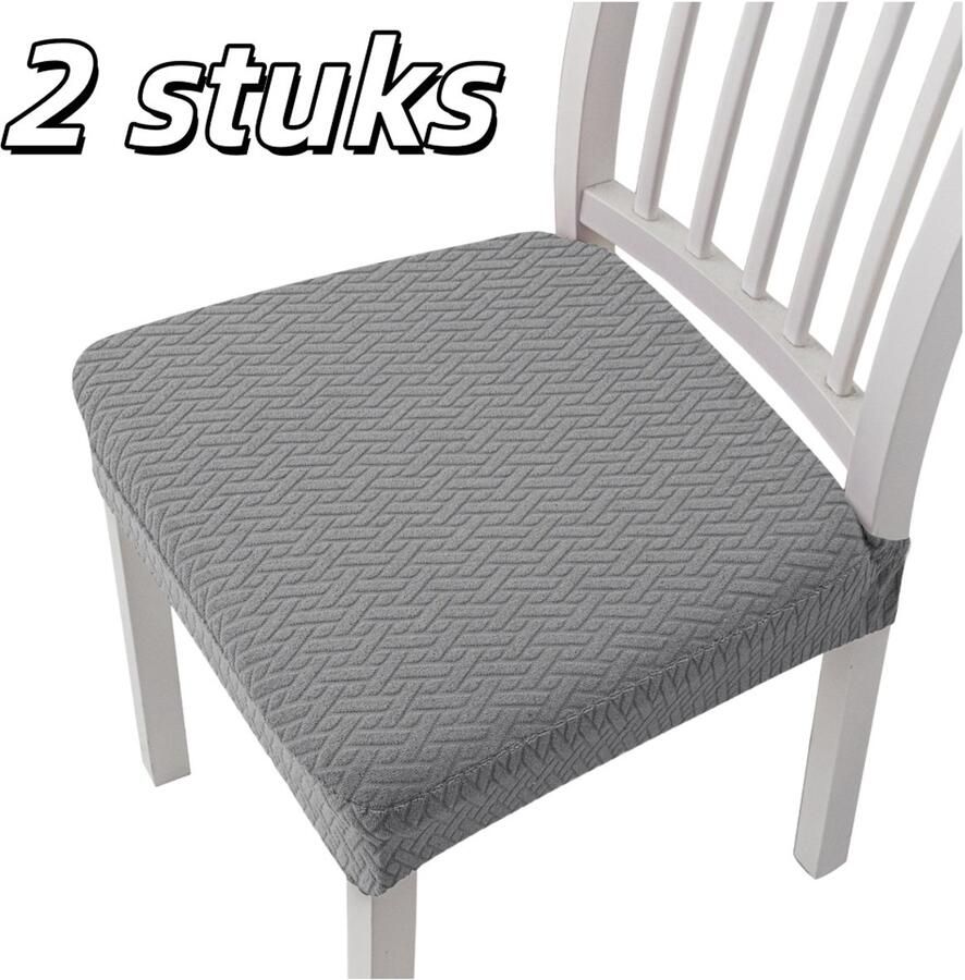 2 stuks Stoelhoezen Meubelbenodigdheden Geschikt voor hotels ceremonies banketten bruiloften enz. Wasbaar Hoge rekbaarheid Kreukvrij Lichtgrijs