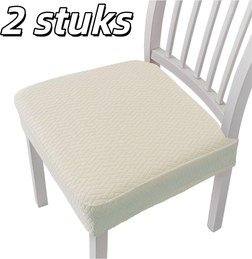 2 stuks Stoelhoezen Meubelbenodigdheden Geschikt voor hotels ceremonies banketten bruiloften enz. Wasbaar Hoge rekbaarheid Kreukvrij Gebroken wit