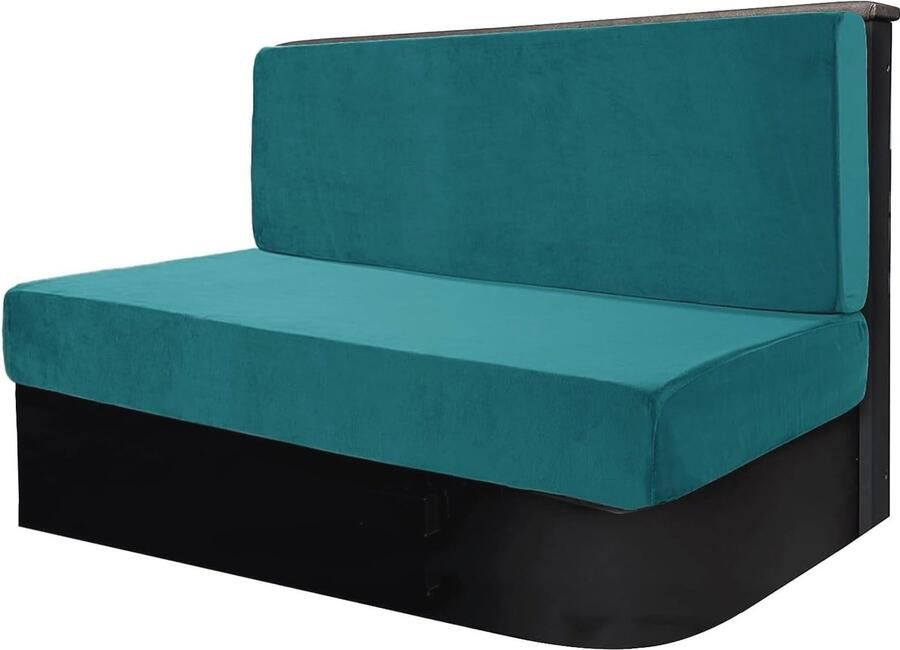 2 Stuks Stretch Kussenhoezen voor RV Dinette Fluwelen Slipcovers voor Stoelen en Banken