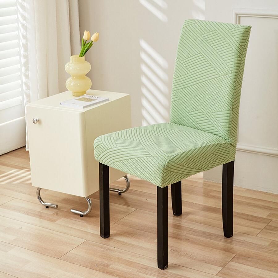 2 Stuks Stretch Stoelhoes Elastisch Afneembaar Wasbaar Geschikt Voor Hotel Banket Keuken Restaurant Bruiloftsfeest Stoelhoes Groen