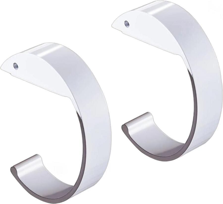 2 stuks Tasenhanger Bureau haak Tashanger bureau Tas haakje 9.4 * 7 cm wit Metaal Haakjes Geschikt voor eettafels bureaus en meer