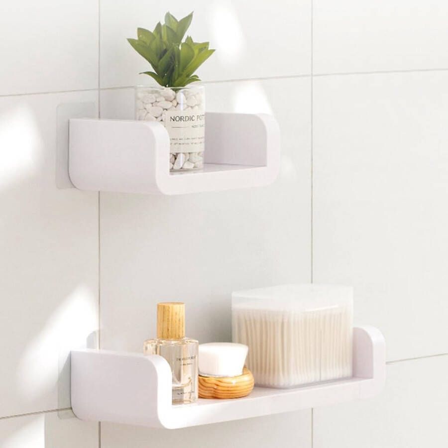 2 stuks wandplanken zonder boren witte zwevende plank 16 8 32 cm plank zonder boren witte kunststof zwevende badkamerplank badkamer keukenplank muur wit voor woonkamer badkamer keuken
