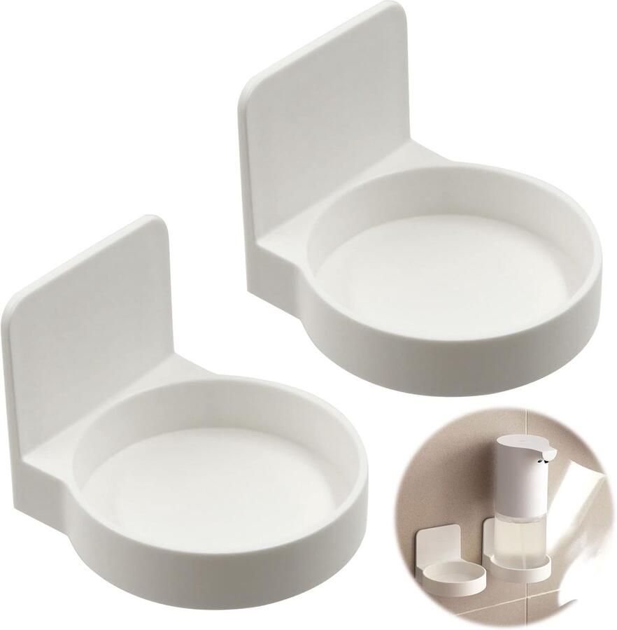 2 stuks Zeepdispenserhouder Keukenplanken Hangende opbergplanken Badkamerplanken zonder boorgaten Wandgemonteerde badkamerplanken Badkamerhouders Lotionfleshouders