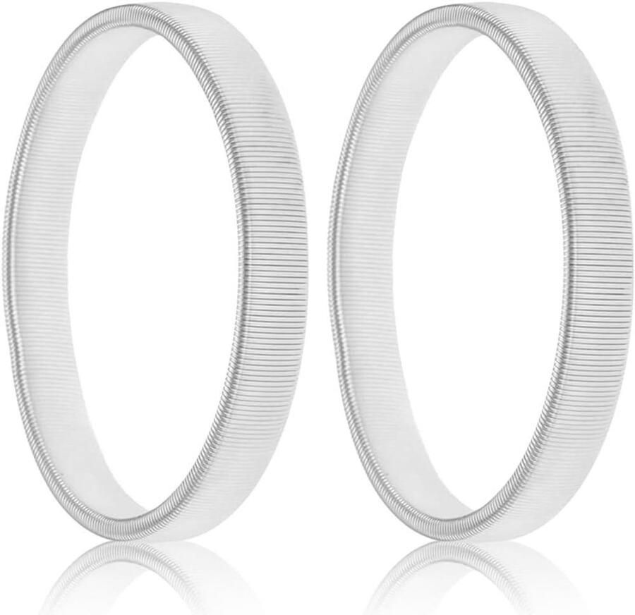 2 stuks zilveren mouwhouders voor dames en heren elastisch en antislip