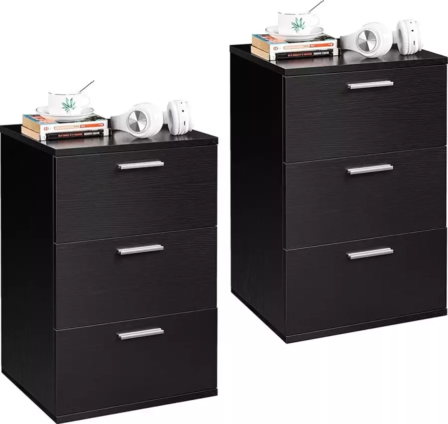 2 x nachtkastje commode boxspringbed nachtkastje 59 cm hoog laden met handvat